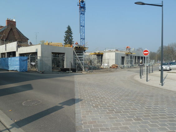 Chantier de la médiathèque  - Lundi 24 Mars 2014