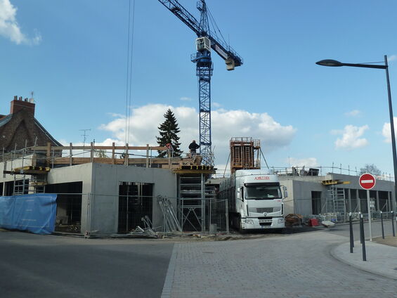 Chantier de la médiathèque  - Lundi 24 Mars 2014