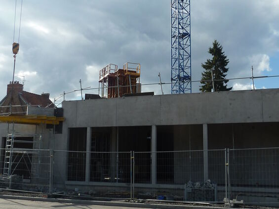 Chantier de la médiathèque  - Lundi 24 Mars 2014