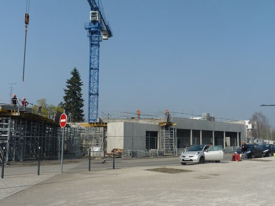 Chantier de la médiathèque  - Lundi 24 Mars 2014