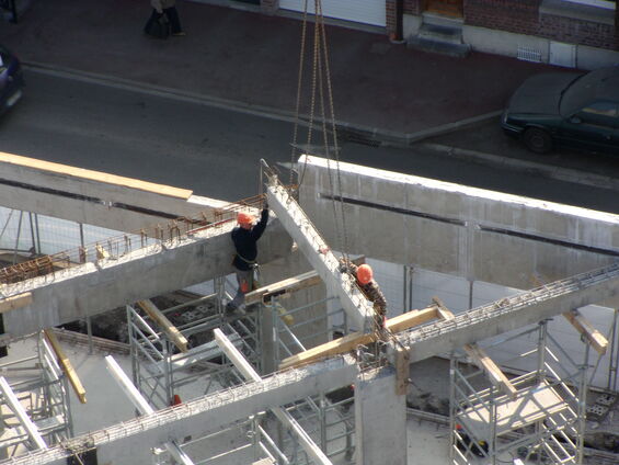 Chantier de la médiathèque  - Lundi 24 Mars 2014