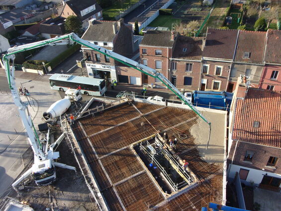 Chantier de la médiathèque  - Lundi 24 Mars 2014