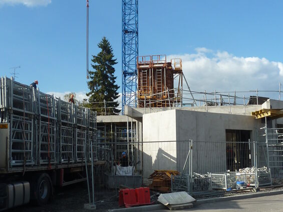 Chantier de la médiathèque  - Lundi 24 Mars 2014