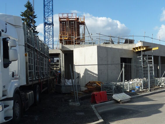 Chantier de la médiathèque  - Lundi 24 Mars 2014