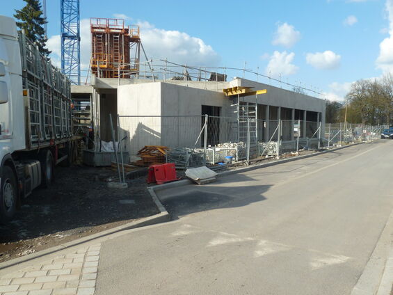 Chantier de la médiathèque  - Lundi 24 Mars 2014