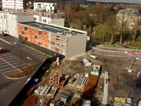 Chantier de la médiathèque  - Lundi 24 Mars 2014